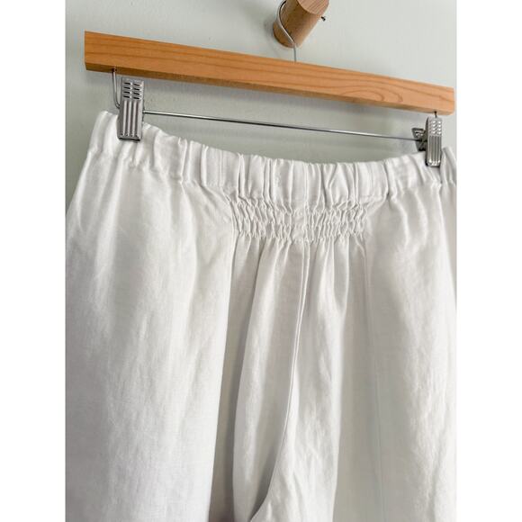 Madewell | NWT Pull-On Barrel Pants in 100% Linen in Salt | Sz XS - Picture 9 of 12
